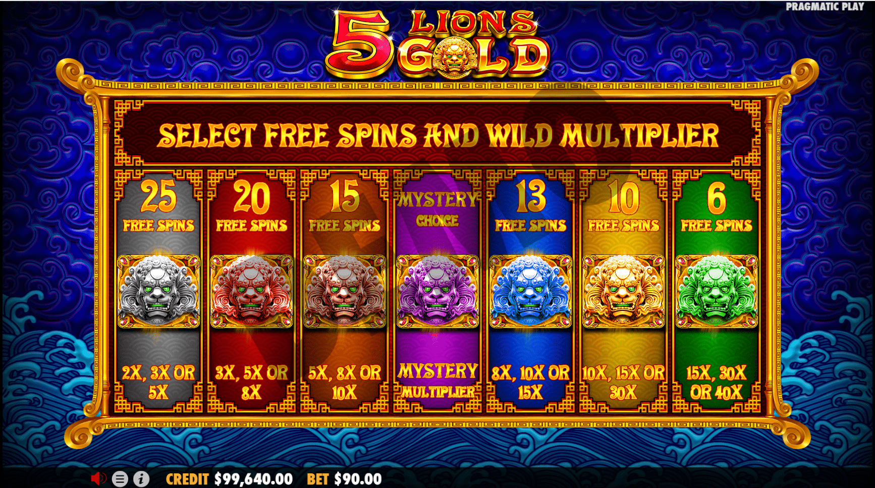 5 Lions Gold Game Image #2