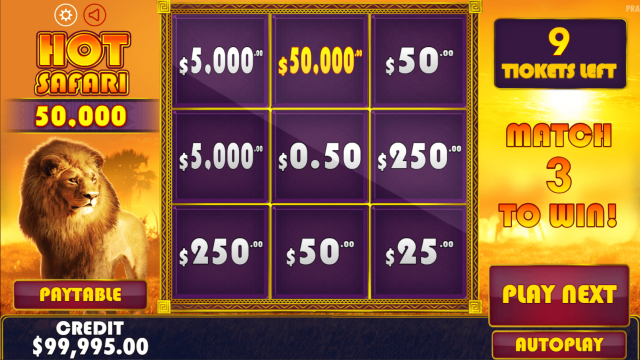 Hot Safari 50,000 Game Image #1