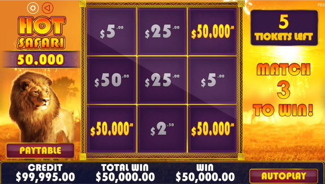 Hot Safari 50,000 Game Image #2