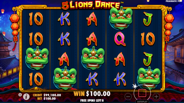 5 Lions Dance Game Image #3