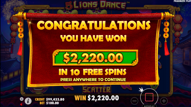 5 Lions Dance Game Image #4