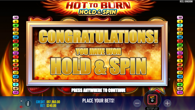 Hot to Burn Hold & Spin Game Image #3