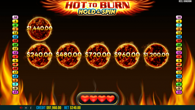 Hot to Burn Hold & Spin Game Image #4